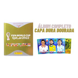 Álbum Capa Dura Dourado Copa Do Mundo 2022 Completo P Colar