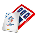Álbum Copa América 2024 Box Premium Prata Capa Dura   30 Env