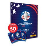 Álbum Copa América Usa 2024 Panini Azul Capa Dura 50 Pacotes De Figurinhas