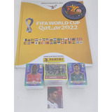 Álbum Copa Mundo Qatar 2022 Dourado 670 Figuras Kit Coca