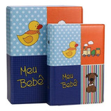 Álbum De Fotos Bebê Masculino 100 Fotos Com Estojo Fecho Imã