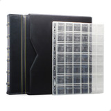 Álbum De Luxo Preto 30 Folhas Para 1260 Moedas 3bzn P