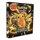 Álbum Fichário Pasta Pokemon 20 Folhas 6 Cartas Brinde