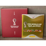 Álbum Figurinhas Dourado Qatar 22   Caixa Box Vermelha