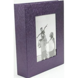 Álbum Fotográfico Luxo P 200 Fotos 10x15 Com Janela Na Capa Cor Roxo