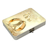 Álbum Maleta Casamento Bodas De Ouro 80 Fotos 15x21 Cor Dourado