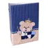 Álbum P 500 Fotos 10x15 Urso Escudo Coroa Azul Infantil Bebê
