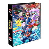 Álbum Pasta Fichário Pokemon Ash E Equipe Capa Dura