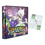 Álbum Pasta Fichário Pokemon Com 10 Folhas Destinos Ocultos