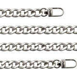 Alça De Bolsa Metal Circulo Corrente Grossa G 120cm Cor Prata