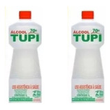 Álcool 70 Kit 2 Com 500 Ml Limpeza Hidratado Bactericida Fragrância Neutra