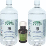 Álcool De Cereais Drako 96 gl Puro 2 Lt E Fixador Galaxolide