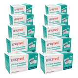 Álcool Swab 70 Saches Lenço Umedecido 1000 Un Uniqmed