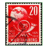 Alemanha - Zona Francesa - Wurttemberg - 75 Anos Da Upu-1949