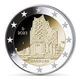 Alemanha 2023 - Hamburgo Elbphilharmonie - 2 Euros Cc - F C