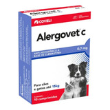 Alergovet C 0 7mg Antialérgico Com 10 Comprimidos   Coveli