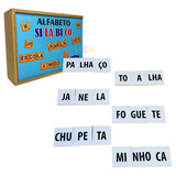 Alfabeto Silábico 354 Peças Educativos Formando Palavras Mdf