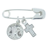 Alfinete Broche Liso Cruz