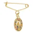 Alfinete Broche N.s Lembrancinha Batismo Folheado A Ouro 18k