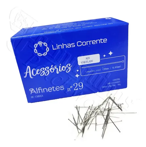Alfinete De Cabeca Corrente