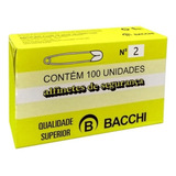Alfinete De Segurança Bacchi N  2 Niquelado 100 Unidades