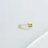 Alfinete Infantil Broche Liso Prata 925 Banhado Ouro 18k