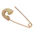 Alfinete Para Bebe Cravejado Com Zirconias Banho De Ouro 18k