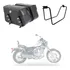 Alforge Moto Custom Bolsa Lateral 36l + Afastador Virago 535