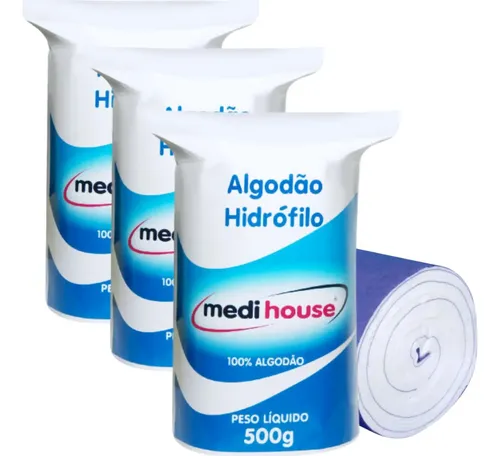 Algodao Hidrofilo Rolo 500g