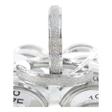 Aliança Aço Inox 4mm Prateada Diamantada Caixa Com 36pçs 