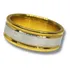 Aliança Casamento Dourada Com Filete Prateado 8mm (175)