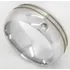 Aliança De Aço Anatômica Duplo Filete - 7mm Com Pedra