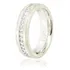 Aliança Prata 950 6mm Zircônia Garantia Namoro Compromisso