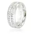 Aliança Prata 950 8mm Zircônia Garantia Namoro Compromisso