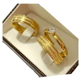 Aliancas Casamento Banhada Ouro