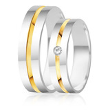 Aliancas Compromisso 5mm Prata