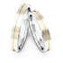 Alianças Namoro Lisa 4mm Prata950 Filete Ouro18k + Brindes 