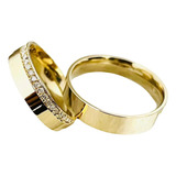 Aliancas Reta Quadrada 4mm