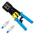 Alicate Crimp De Passagem Rj45   200 Conectores Rj45 Vazado