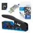 Alicate Crimpar Rj45 Vazado Rj11 Cat5/6/7 + 50 Rj45 Blindado