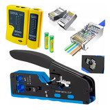 Alicate Crimpar Rj45 Vazado   Testador   20 Rj45 Blindado Ez