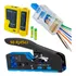 Alicate Crimpar Rj45 Vazado + Testador + 50 Rj45 Ez Passagem