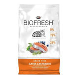 Alimento Biofresh Super Premium Castrados Para Gato De Raça No Sabor Salmão E Vegetais Em Sacola De 7 5kg