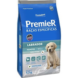 Alimento Premier Super Premium Raças Específicas Labrador Para Cão Filhote De Raça Grande Sabor Frango Em Sacola De 12kg