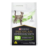 Alimento Pro Plan Veterinary Diets Ha Hydrolized Para Gato Adulto Sabor Mix Em Sacola De 1.5kg