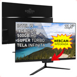 All In One Preto Intel I5 16gb Hd 500gb 21 5 Strong Tech 127 220v
