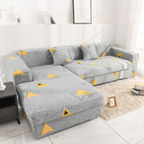 All-inclusive Printed L-shape Stretch Sofa Cover