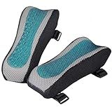 Almofada Apoio Cotovelo Braço Confortável Cadeira Escritório Espuma Memória  2  Azul Gel 