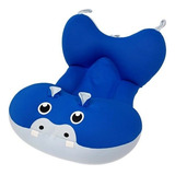 Almofada De Banho Para Bebê Hipopótamo Luca   Baby Pil Cor Azul