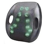 Almofada Encosto Assento Massagem Shiatsu 3d Lumina 12 Esferas Bulbos Lombar Costas Pernas Braço